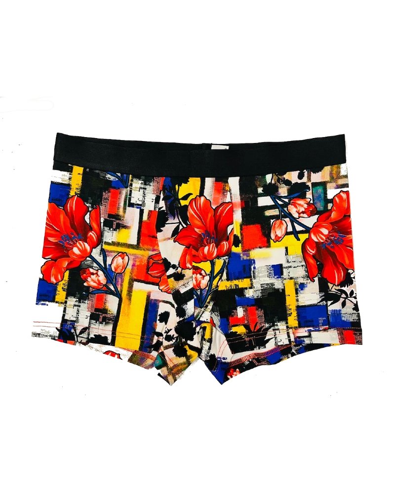 Men's Boxer Briefs - Mondrian Blumen